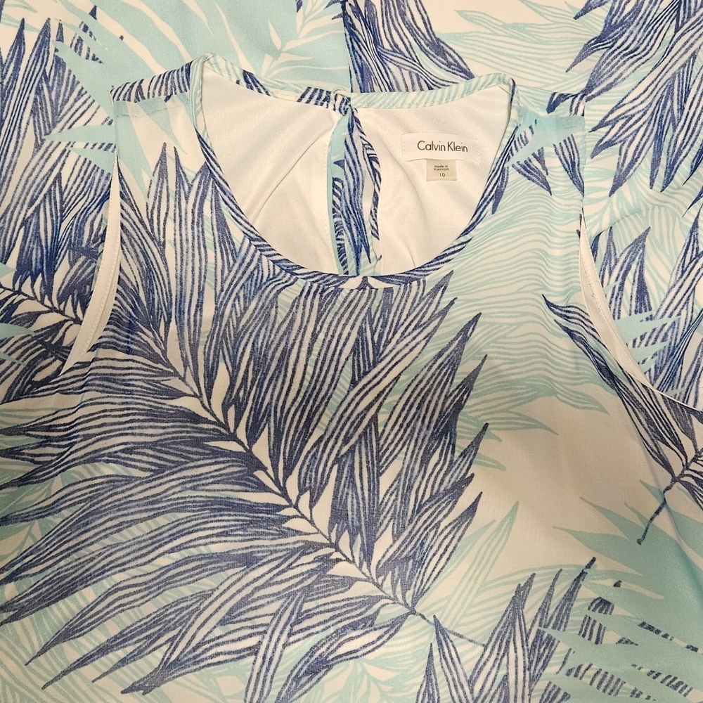 Calvin Klein Tropical Sleeveless Dress size 10 - Picture 3 of 5